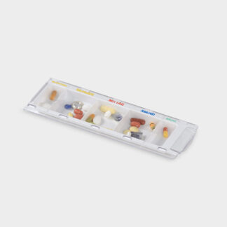 melipul MEHRWEG-Dispenser 5 Fächer weiß 4-farbig bedruckt