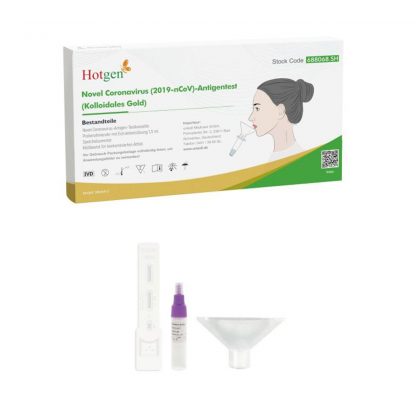 Hotgen Novel Coronavirus 2019-nCoV Antigen Laientest, 1 Set, Spucktest – Bild 2