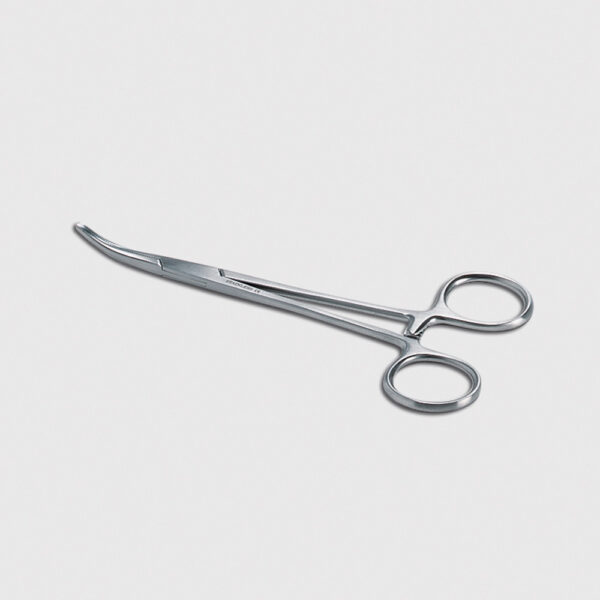 Mundpflege-Klemme gebogen Edelstahl rostfrei. 145mm