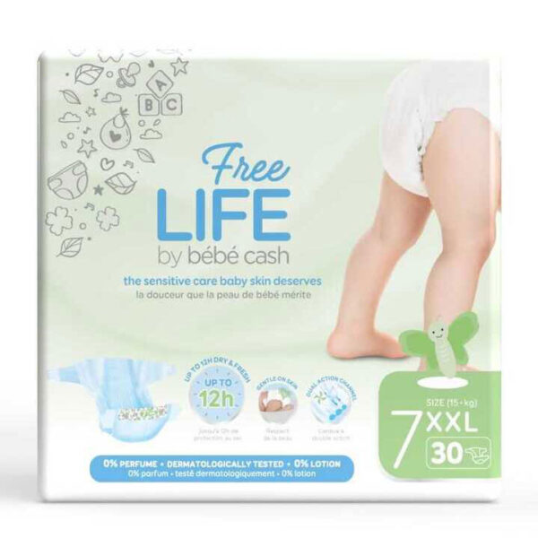 BBCash Freelife, Gr. 7, Kinderwindel XXL (3x30 Stk.)
