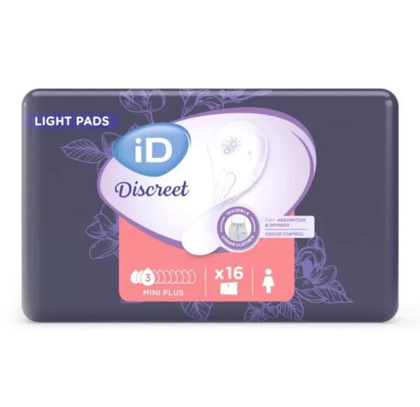 iD Discreet Light Pads Mini Plus, 3 Tropfen, rosa (288 Stück)